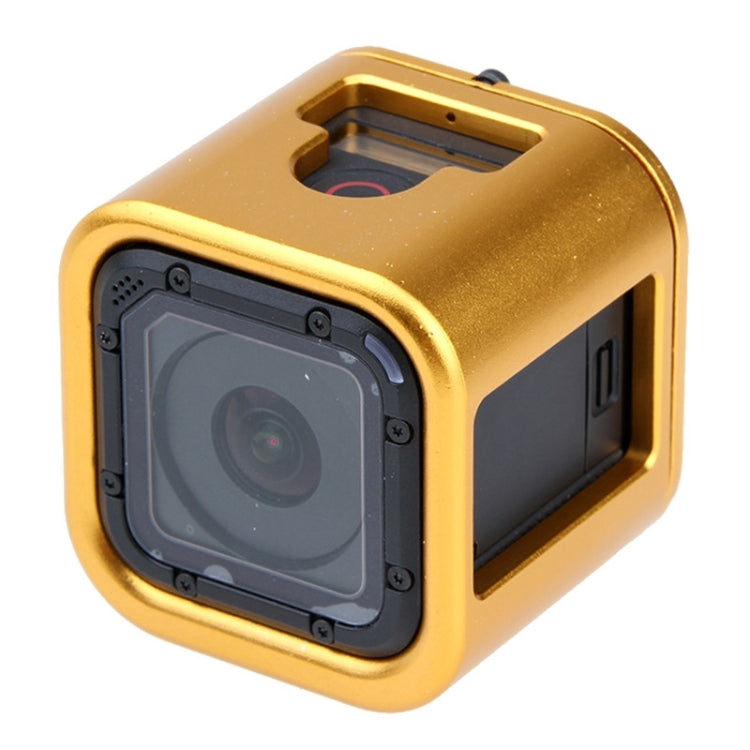 Housing Shell CNC Aluminum Alloy Protective Cage with Insurance Back Cover for GoPro HERO5 Session /HERO4 Session /HERO Session(Gold) - DJI & GoPro Accessories by buy2fix | Online Shopping UK | buy2fix