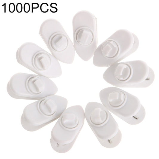 1000pcs Rotary Headphone Cable Clip Clamp Holder Mount Collar Clothes(White) - Apple Accessories by buy2fix | Online Shopping UK | buy2fix