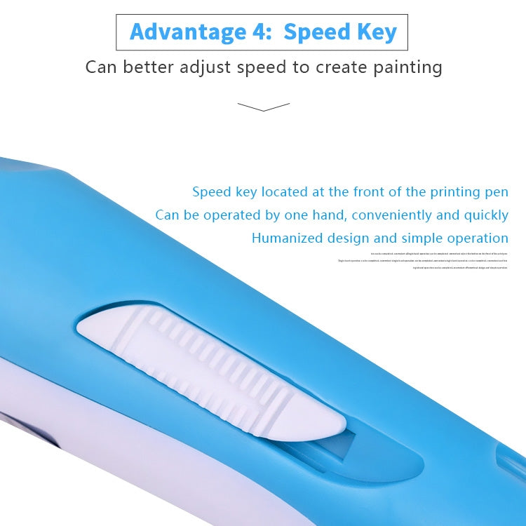 Hand-held 3D Printing Pen, EU Plug(Blue) - Consumer Electronics by buy2fix | Online Shopping UK | buy2fix