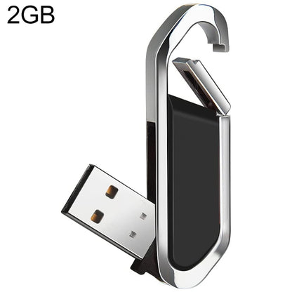 2GB Metallic Keychains Style USB 2.0 Flash Disk (Black)(Black) - Computer & Networking by buy2fix | Online Shopping UK | buy2fix