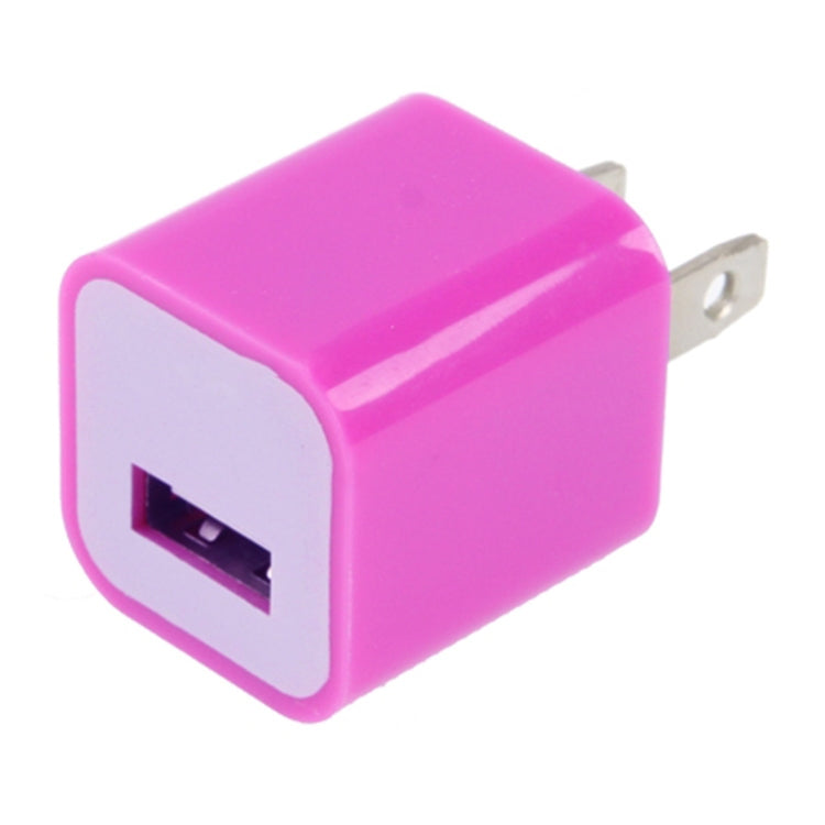 US Plug USB Charger(Magenta) - Apple Accessories by buy2fix | Online Shopping UK | buy2fix