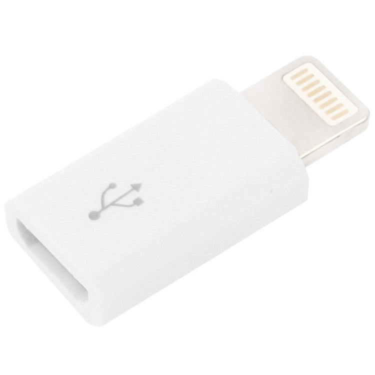 Micro 5 Pin USB to 8 Pin  Charge & Data Transfer Adapter(White) - Converter & Adapter by buy2fix | Online Shopping UK | buy2fix