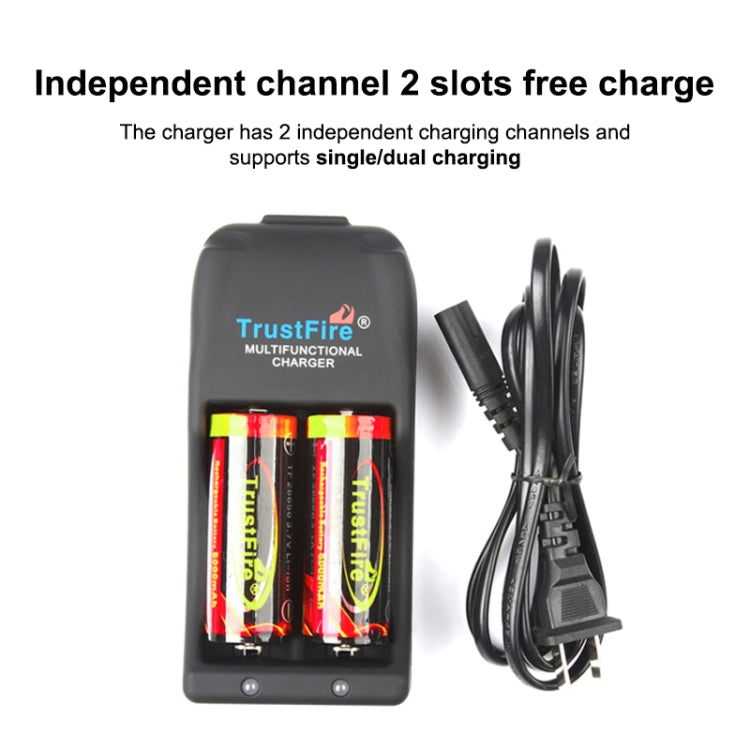 TR-006 Multi-function Battery Charger for 16340 / 18650 / 25500 / 26650 / 26700(Black) - Consumer Electronics by buy2fix | Online Shopping UK | buy2fix