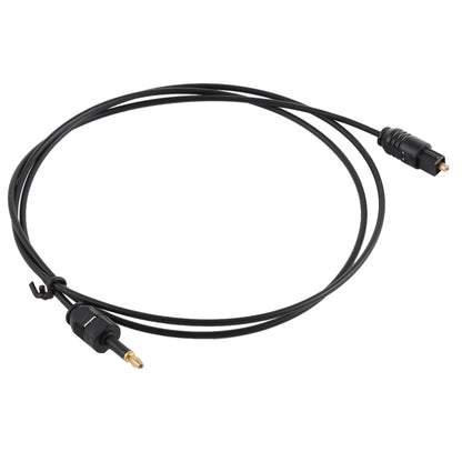 TOSLink Male to 3.5mm Male Digital Optical Audio Cable, Length: 0.8m, OD: 2.2mm(Black) - Computer & Networking by buy2fix | Online Shopping UK | buy2fix