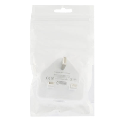UK Plug 5V 2.1A Dual Port USB Charge Adapter for Galaxy Note III / N9000 / N7100 / i9500 / i9300 and Other Devices(White) - Mobile Accessories by buy2fix | Online Shopping UK | buy2fix
