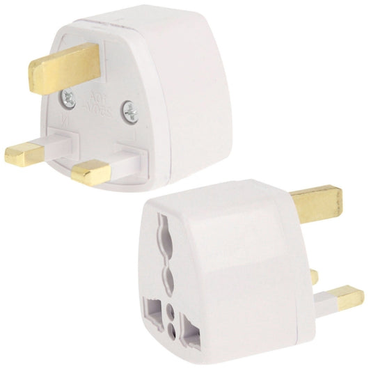 [HK Warehouse] Travel Power Adapter Plug Adapter with UK Socket Plug(White) - Consumer Electronics by buy2fix | Online Shopping UK | buy2fix