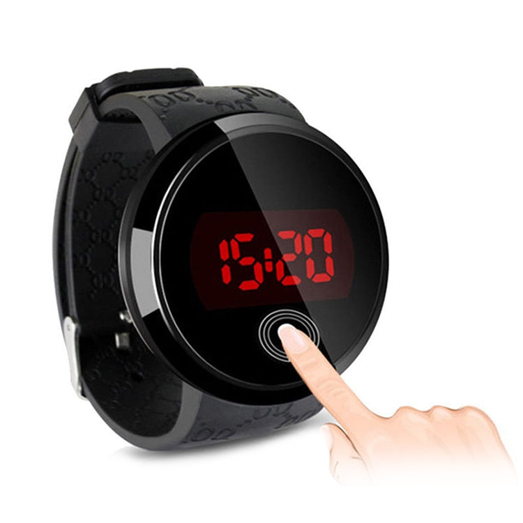 Touch Screen Unisex LED Digital Watch Wristwatch Timepiece Silicon Strap ( Black )(Black) - Outdoor & Sports by buy2fix | Online Shopping UK | buy2fix