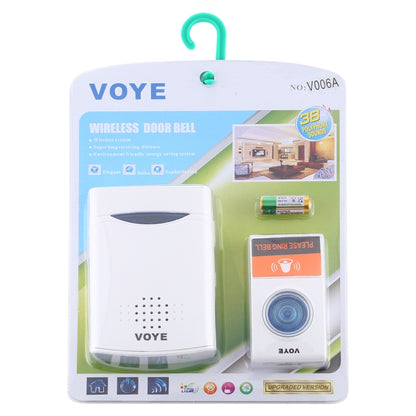 VOYE V006A Home Music Remote Control Wireless Doorbell with 38 Polyphony Sounds(White) - Security by VOYE | Online Shopping UK | buy2fix