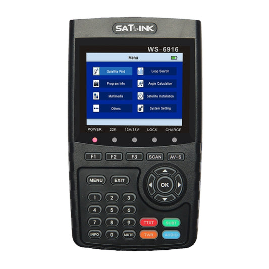 SATLINK WS6916 Digital Satellite Signal Finder Meter, 3.5 inch TFT LCD Screen, Support DVB-S / S2, MPEG-2 / MPEG-4(EU Plug) - Consumer Electronics by buy2fix | Online Shopping UK | buy2fix