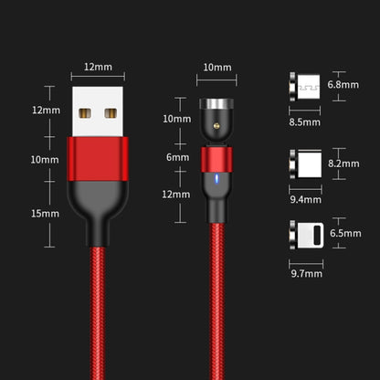 2m 2A Output USB to Micro USB Nylon Braided Rotate Magnetic Charging Cable(Black) - Mobile Accessories by buy2fix | Online Shopping UK | buy2fix