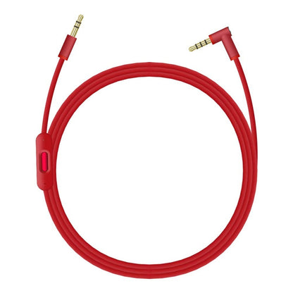 ZS0087 3.5mm Male to Male Earphone Cable with Mic & Wire-controlled, Cable Length: 1.4m(Red) - Headset Accessories by buy2fix | Online Shopping UK | buy2fix