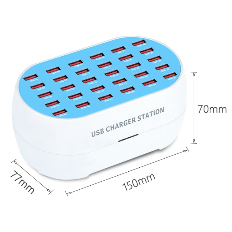 830 180W 30 USB Ports Multifunction Smart Charger Station AC100-240V, US Plug (White) - Multifunction Charger by buy2fix | Online Shopping UK | buy2fix