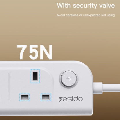 Yesido MC23 3m Home High Power Fast Charging Socket, UK Plug - Extension Socket by Yesido | Online Shopping UK | buy2fix