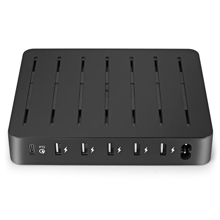 008PD Multi-function AC 100V~240V 6 Ports USB-C PD Detachable Charging Station Smart Charger, US/EU/UK/AU/Japanese Plug(Black) - Multifunction Charger by buy2fix | Online Shopping UK | buy2fix