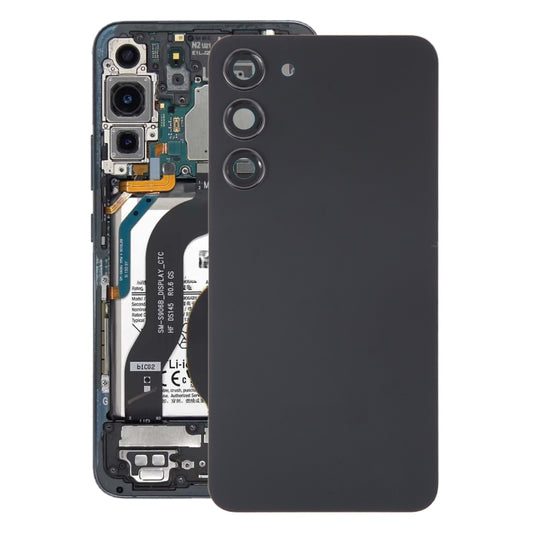 For Samsung Galaxy S23+ SM-S916B OEM Glass Battery Back Cover with Camera Lens Cover(Black) - Repair & Spare Parts by buy2fix | Online Shopping UK | buy2fix