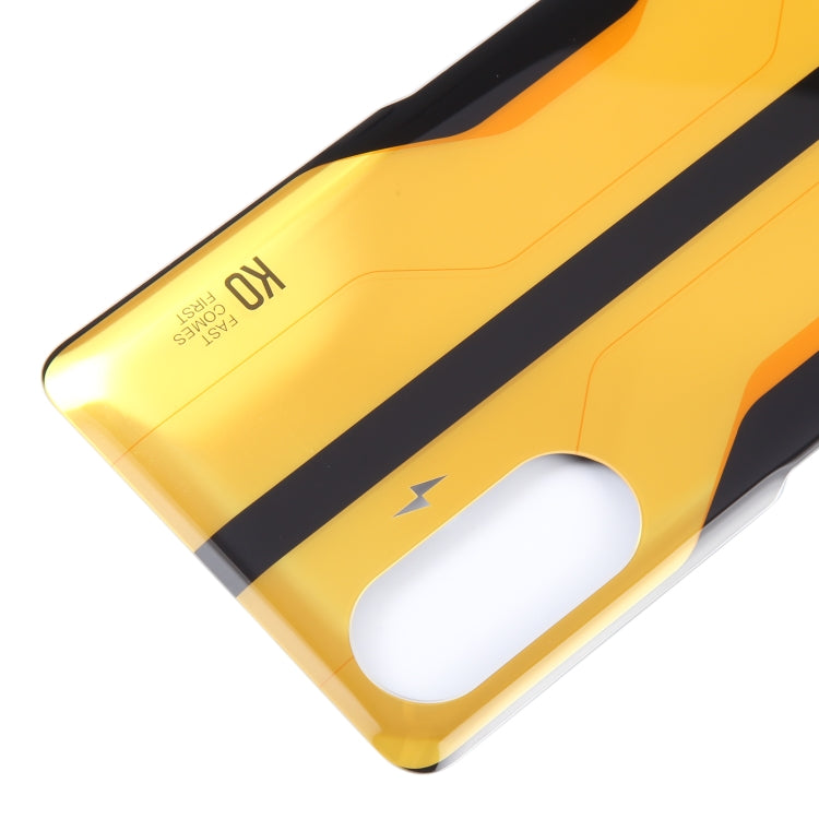 Glass Battery Back Cover for Xiaomi Redmi K40 Gaming(Yellow) - Back Cover by buy2fix | Online Shopping UK | buy2fix