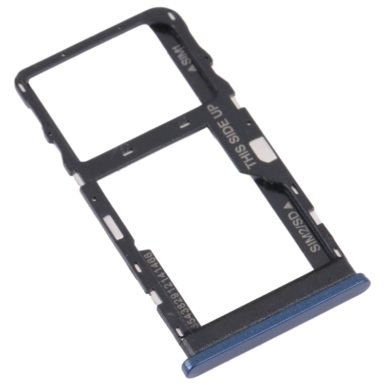 For TCL 20 R 5G Original SIM Card Tray + Micro SD Card Tray (Blue) - Repair & Spare Parts by buy2fix | Online Shopping UK | buy2fix