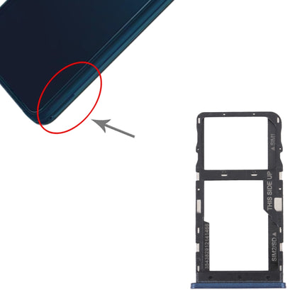 For TCL 20 R 5G Original SIM Card Tray + Micro SD Card Tray (Blue) - Repair & Spare Parts by buy2fix | Online Shopping UK | buy2fix