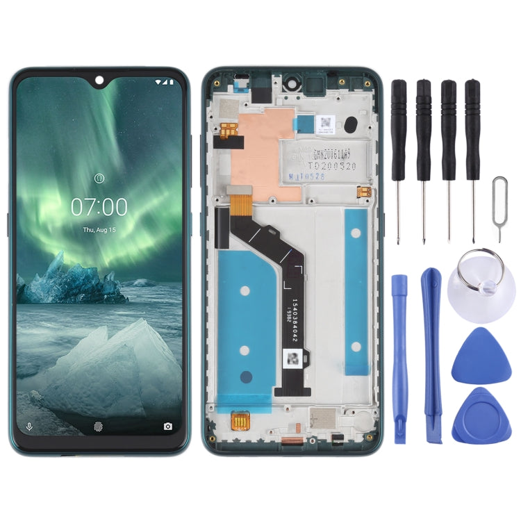 Original LCD Screen For Nokia 7.2 / 6.2 Digitizer Full Assembly with Frame(Green) - Repair & Spare Parts by buy2fix | Online Shopping UK | buy2fix