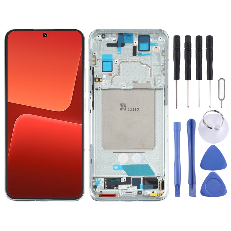AMOLED Original LCD Screen For Xiaomi 13 Digitizer Full Assembly with Frame (Green) - Repair & Spare Parts by buy2fix | Online Shopping UK | buy2fix