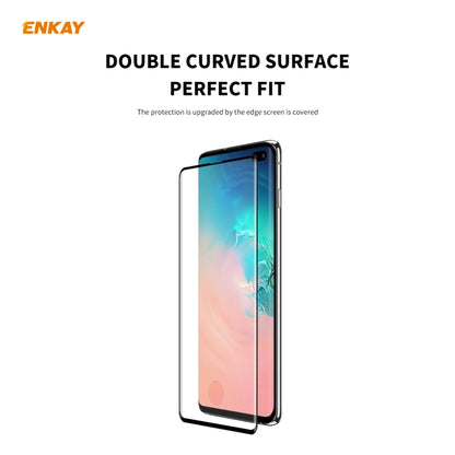 For Samsung Galaxy S10+ ENKAY Hat-Prince 0.26mm 9H 3D Full Glue Explosion-proof Full Screen Curved Heat Bending Tempered Glass Film - Galaxy Tempered Glass by ENKAY | Online Shopping UK | buy2fix