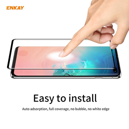 For Samsung Galaxy S10+ ENKAY Hat-Prince 0.26mm 9H 3D Full Glue Explosion-proof Full Screen Curved Heat Bending Tempered Glass Film - Galaxy Tempered Glass by ENKAY | Online Shopping UK | buy2fix