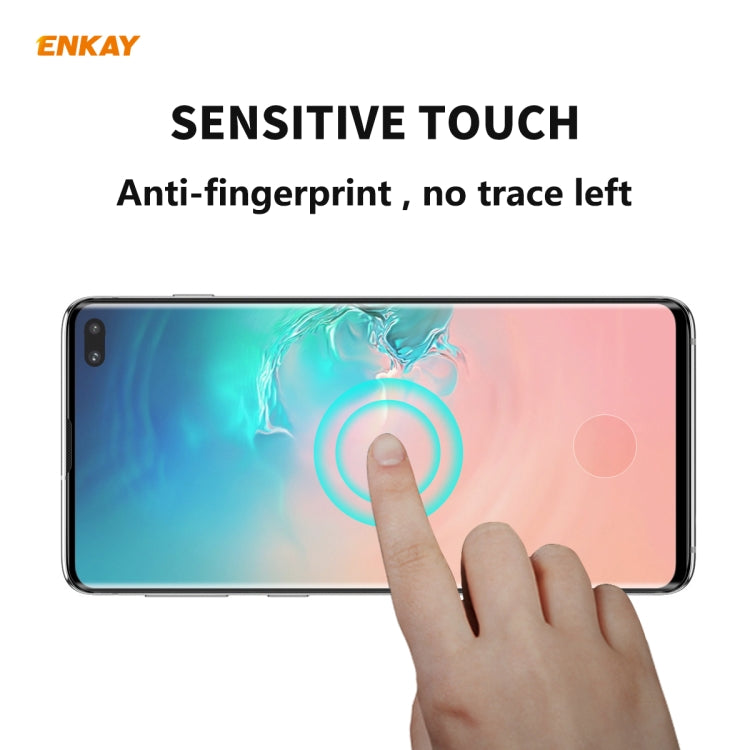 For Samsung Galaxy S10+ ENKAY Hat-Prince 0.26mm 9H 3D Full Glue Explosion-proof Full Screen Curved Heat Bending Tempered Glass Film - Galaxy Tempered Glass by ENKAY | Online Shopping UK | buy2fix