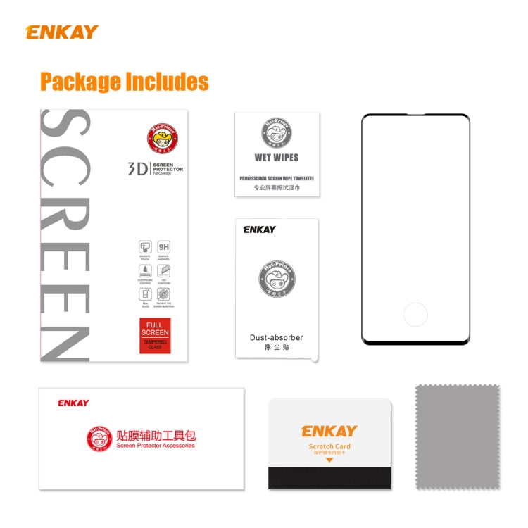 For Samsung Galaxy S10+ ENKAY Hat-Prince 0.26mm 9H 3D Full Glue Explosion-proof Full Screen Curved Heat Bending Tempered Glass Film - Galaxy Tempered Glass by ENKAY | Online Shopping UK | buy2fix