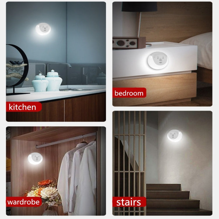 USB Charging Light & Human Body Sensing Control Smile Magnetic Night Light(Warm white light) - LED Light by buy2fix | Online Shopping UK | buy2fix