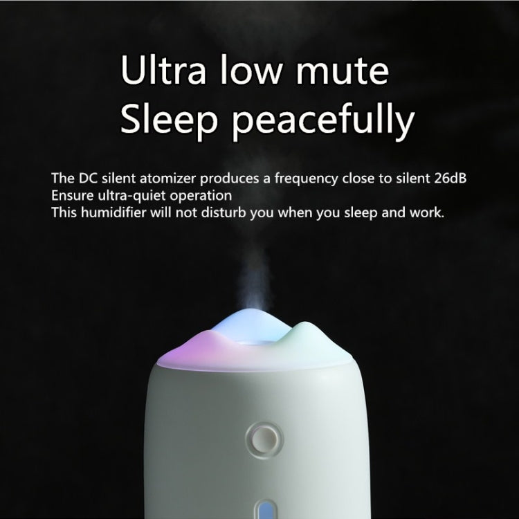 Snow Mountain Simple Mini Home Silent Bedroom Student Dormitory Office Portable USB Wireless Persistent Air Humidifier(green) - Home & Garden by buy2fix | Online Shopping UK | buy2fix
