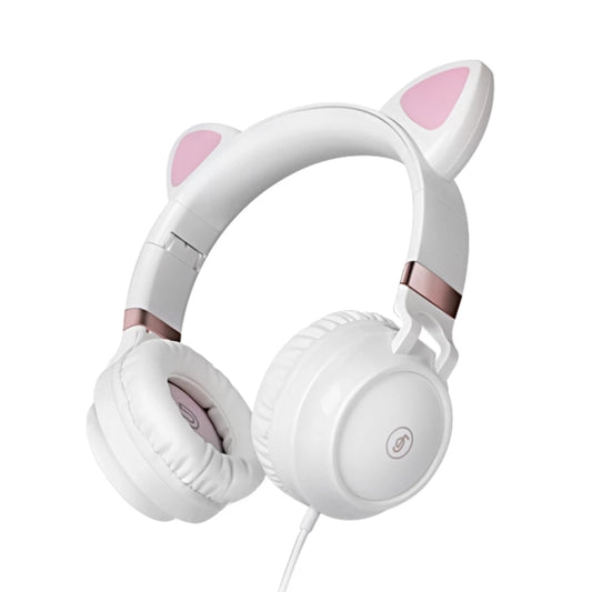 P28 Cat Ear Wired Headphone Music Stereo Headset with Microphone - Headset & Headphone by buy2fix | Online Shopping UK | buy2fix