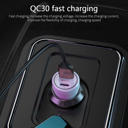 P21 PD 20W USB-C / Type-C + QC3.0 18W USB Fast Car Charger with USB to 8 Pin Data Cable Set(Black) - In Car by buy2fix | Online Shopping UK | buy2fix