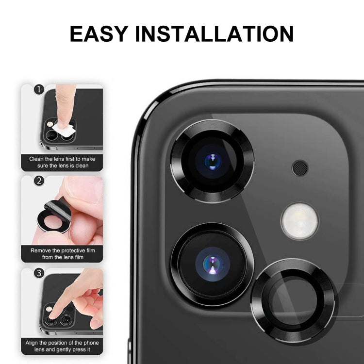 For iPhone 13 ENKAY Hat-Prince Aluminium Alloy + Tempered Glass Camera Lens Cover Film Ring(Colorful) - iPhone 13 Tempered Glass by ENKAY | Online Shopping UK | buy2fix