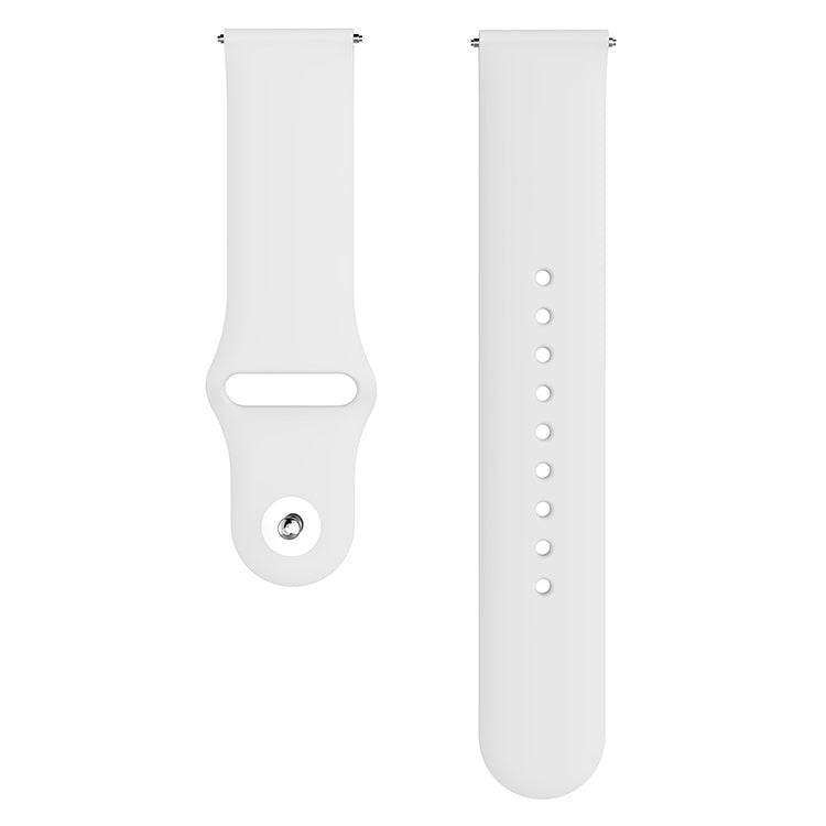 Monochrome Silicone Watch Band For Samsung Galaxy Watch Active 20mm(White) - Smart Wear by buy2fix | Online Shopping UK | buy2fix