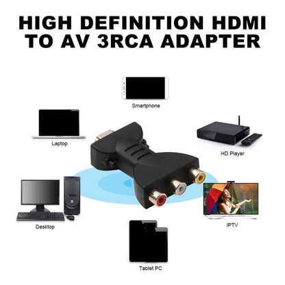 Gold-plated HDMI Male to 3 RCA Video Audio Adapter AV Component Converter for DVD Projector -  by buy2fix | Online Shopping UK | buy2fix