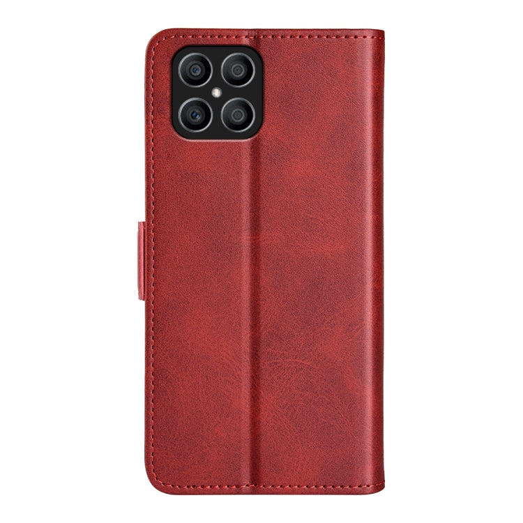 For Honor X8 Dual-side Magnetic Buckle Leather Phone Case(Red) - Mobile Accessories by buy2fix | Online Shopping UK | buy2fix