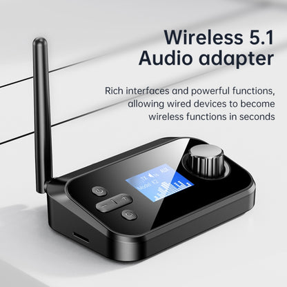 C41S Bluetooth 5.0 Audio Receiver 2 in 1 with Screen Fiber Coaxial Adapter - Apple Accessories by buy2fix | Online Shopping UK | buy2fix