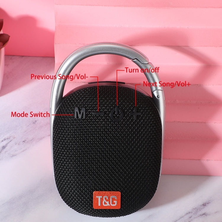 T&G TG321 TWS Portable Wireless Outdoor Mini Speaker with LED Light(Gray) - Mini Speaker by T&G | Online Shopping UK | buy2fix