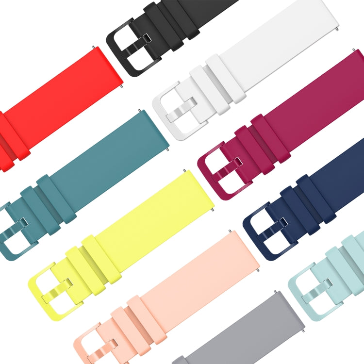 For Garmin Venu SQ 20mm Solid Color Soft Silicone Watch Band(White) - Watch Bands by buy2fix | Online Shopping UK | buy2fix
