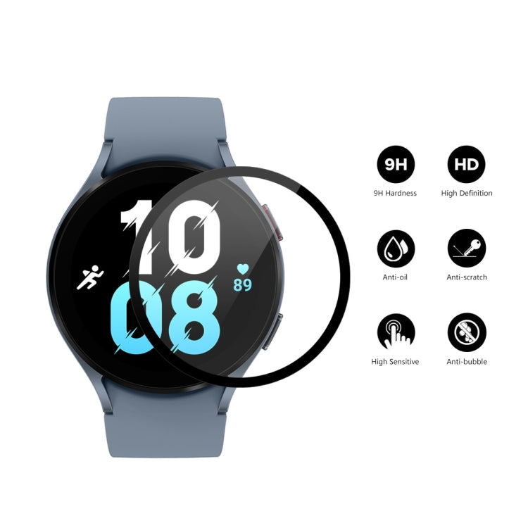 5 PCS For Samsung Galaxy Watch5 44mm ENKAY 9H Full Cover Tempered Glass Watch Film - Screen Protector by ENKAY | Online Shopping UK | buy2fix