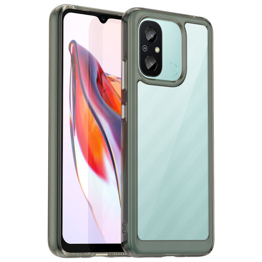 For Xiaomi Redmi 12C Colorful Series Acrylic + TPU Phone Case(Transparent Grey) - Xiaomi Cases by buy2fix | Online Shopping UK | buy2fix