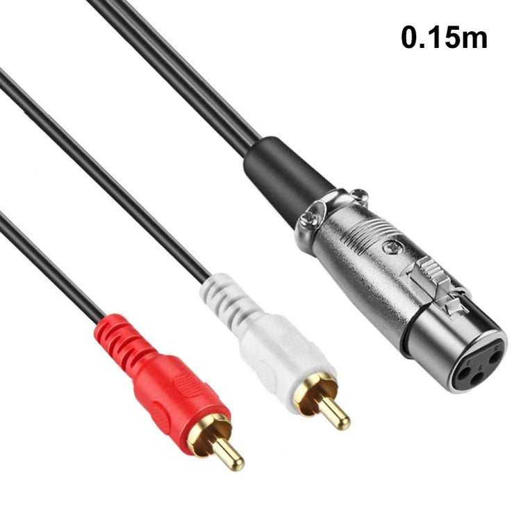 JUNSUNMAY 2 RCA Male to XLR Female Stereo Audio Cable, Cable Length:0.15m -  by JUNSUNMAY | Online Shopping UK | buy2fix