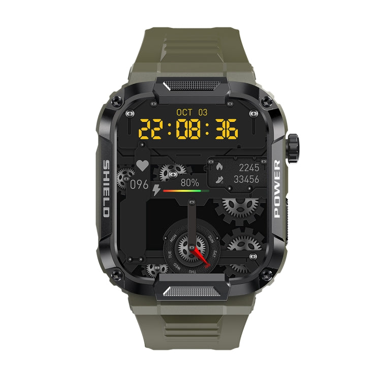 MK66 1.85 inch Color Screen Smart Watch,Support Heart Rate Monitoring / Blood Pressure Monitoring(Green) - Smart Wear by buy2fix | Online Shopping UK | buy2fix