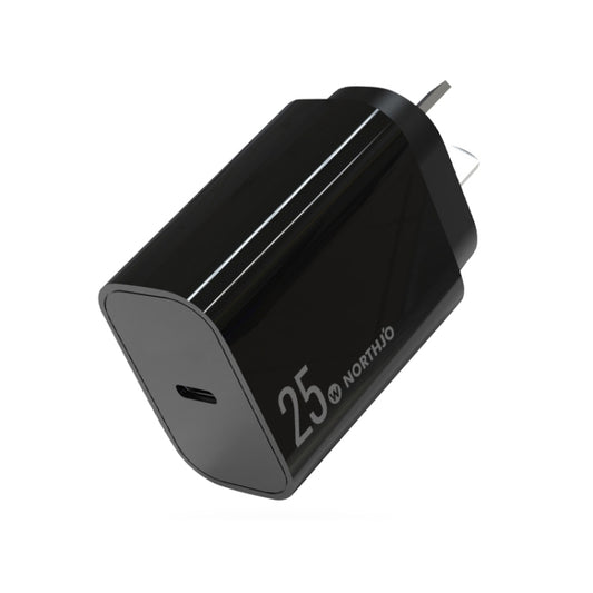 NORTHJO NOPD2501 PD 25W USB-C / Type-C Single Port Fast Charger, Plug Type:AU Plug(Black) - USB Charger by NORTHJO | Online Shopping UK | buy2fix