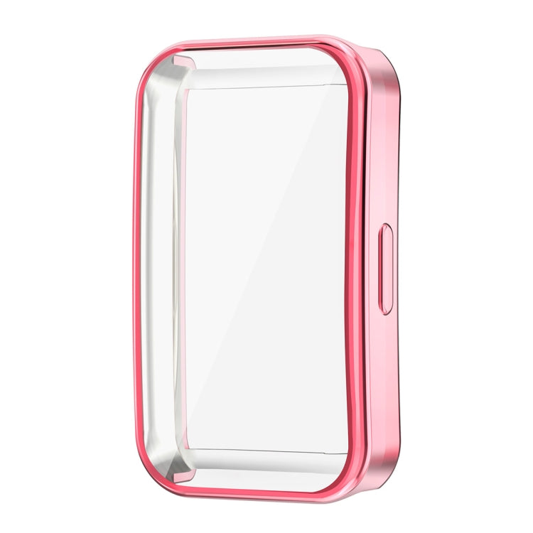 For Huawei Band 8 / 9 ENKAY Hat-Prince Full Coverage Electroplated Soft TPU Watch Case with Screen Protection(Pink) - Watch Cases by ENKAY | Online Shopping UK | buy2fix