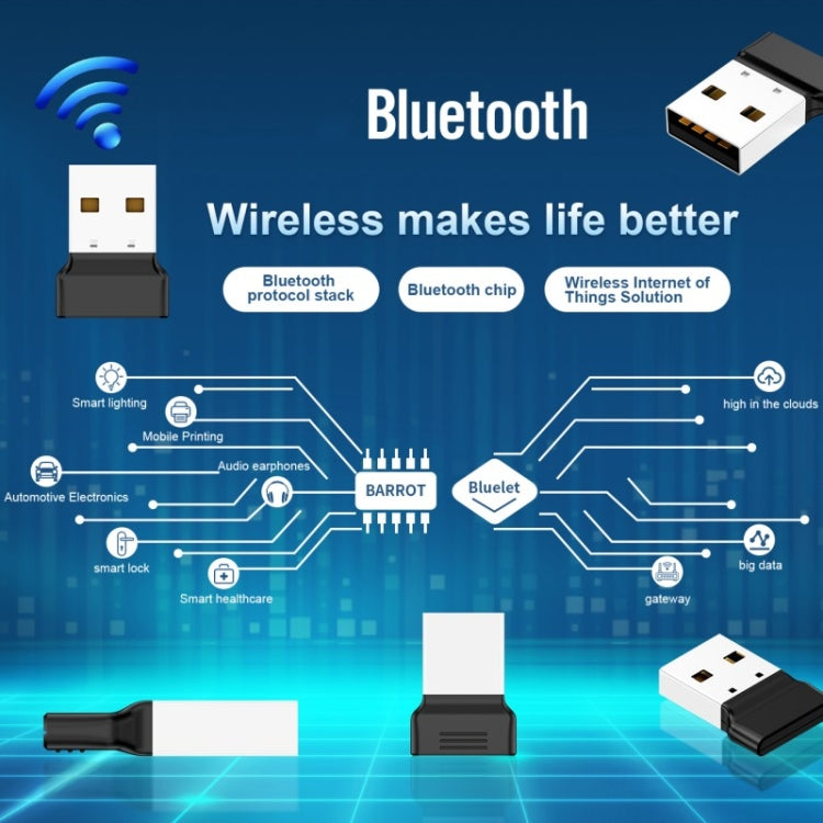 OY313 USB Bluetooth 5.3 Adapter Wireless Transmitter Receiver For PC Windows 11 10 8 7 - Bluetooth Dongle by buy2fix | Online Shopping UK | buy2fix