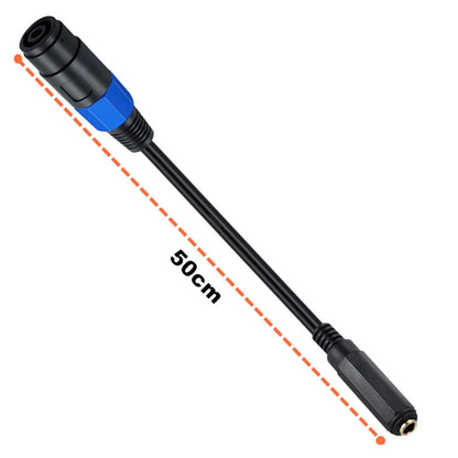 JUNSUNMAY Speakon Female to 6.35mm Female Audio Speaker Adapter Cable, Length: 50cm - Microphone Audio Cable & Connector by JUNSUNMAY | Online Shopping UK | buy2fix