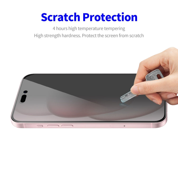 For iPhone 15 Plus ENKAY Hat-Prince 28 Degree Anti-peeping Tempered Glass Full Screen Film - iPhone 15 Plus Tempered Glass by ENKAY | Online Shopping UK | buy2fix