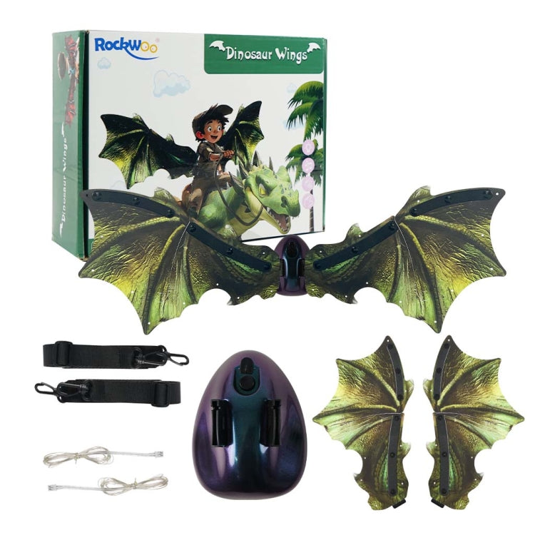 Rockwoo R02 Electric Dinosaur Wings with Lighting and Music(Green) - Music Toys by buy2fix | Online Shopping UK | buy2fix