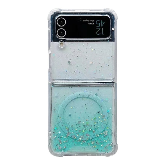 For Samsung Galaxy Z Flip3  Magsafe Glitter TPU Phone Protective Case(Green) - Galaxy Phone Cases by buy2fix | Online Shopping UK | buy2fix